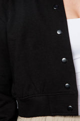 Black Fleece Bomber Jacket