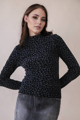 Leopard Velvet Fitted Top