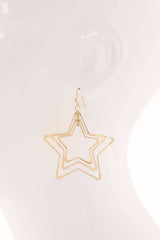 Triple Open-Stars Drop Earrings: MU-Gold/Silver / 2 / OS