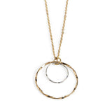 Wavy Double Hoop Necklace - Mixed Metal: Mixed