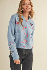 Cropped Western Cardigan