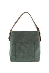 Hobo Handle Rich Faux Suede Handbag: L8235-20 Rust