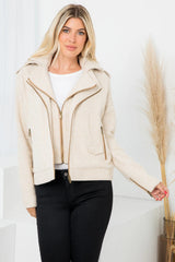 Textured Moto Jacket