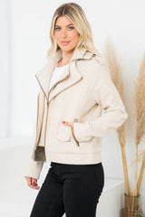 Textured Moto Jacket