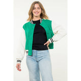 Textured Colorblock Jacket