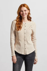 Embroidered Button Up Top