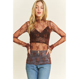 Brown Lace Top