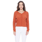 Lace Pattern V-Neck Scalloped Cardigan