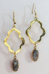 Laurel Earrings: Labradorite