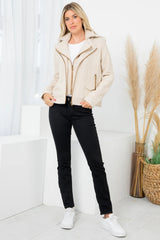 Textured Moto Jacket