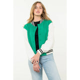 Textured Colorblock Jacket