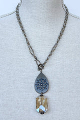 Choose Happy Necklace in Bronze