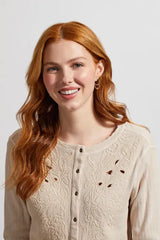 Embroidered Button Up Top