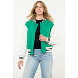 Textured Colorblock Jacket