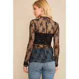 Black or Ivory Lace Top
