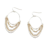 Multi Chain Hoop Earrings: Mixed