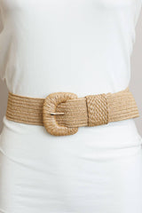 Bestseller Stretchable Raffia Belt β Eco-Friendly Fashion πΎ: Black