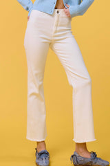 MCP3113-Soft Washed High Waisted Flare Pants 4th of july: Fade Olive / M