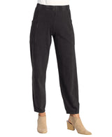 Solid Jet Black Lantern Pant