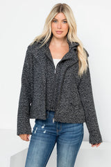 Textured Moto Jacket