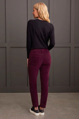 Micro Cord Slim Pant in Raisin