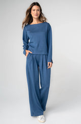 Long Sleeve Boat Neck Top