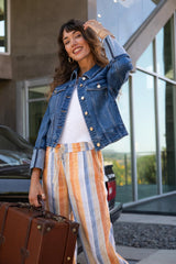 Bracelet Length High Cuff Trucker Jacket