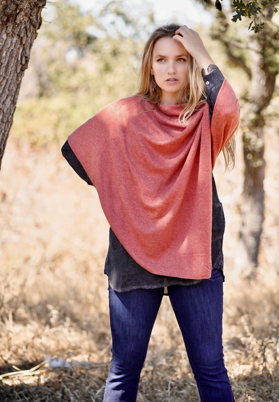 Cashmere sales poncho wrap
