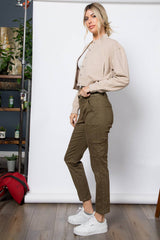 Taupe Fleece Bomber Jacket