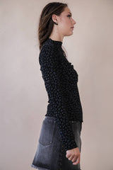 Leopard Velvet Fitted Top