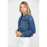 DARK WASH STRETCH DENIM JACKET
