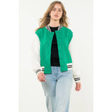 Textured Colorblock Jacket