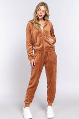 Plush Jacket & Jogger Pants Set
