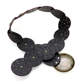 Western Vintage Trimmed Faux Leather Circle Link Belt