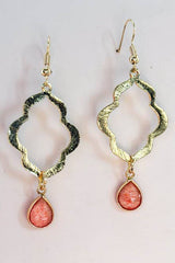 Laurel Earrings: Coral
