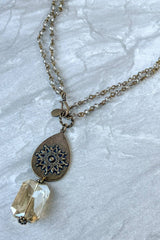 Choose Happy Necklace in Bronze