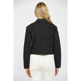 BLACK DENIM JACKET: MURRAY / L
