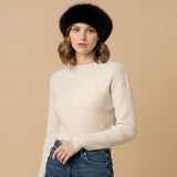 Plush Faux Fur Round Winter Beret Hat