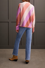 FUZZY DOUBLE-KNIT MOCK NECK SWEATER