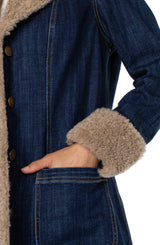 Sherpa Trimmed Notch Collar