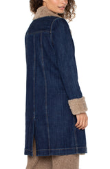 Sherpa Trimmed Notch Collar