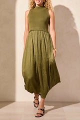 Sleeveless Twofer Maxi Dress