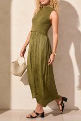 Sleeveless Twofer Maxi Dress