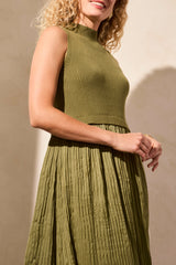 Sleeveless Twofer Maxi Dress