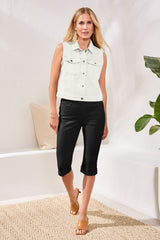 Pull-On Pedal Pusher Boundless Stretch Denim