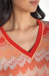 3/4 Sleeve V-neck Sweater