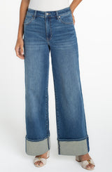 Morgan Cuffed Crop Wide Leg W/trim