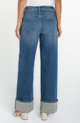 Morgan Cuffed Crop Wide Leg W/trim