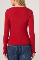 Long Sleeve Sweetheart Neck Sweater