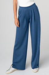Pull-on Pleated Wide Leg